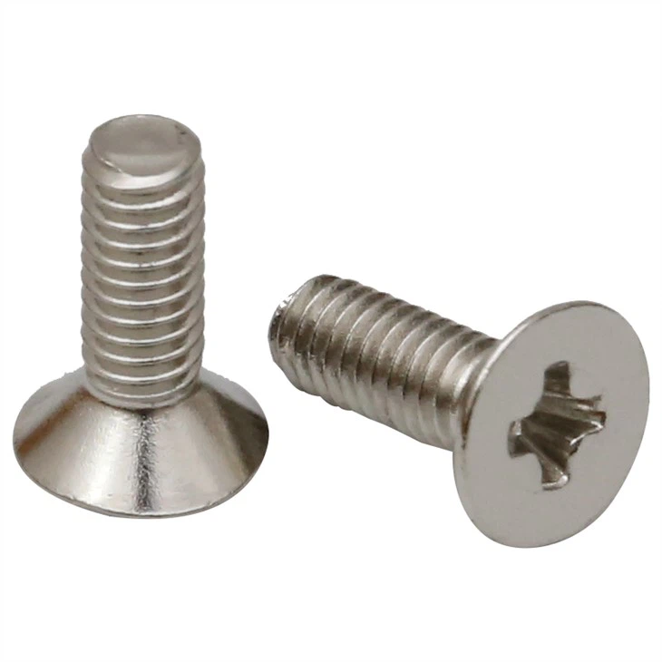 Small countersunk phillips head screw